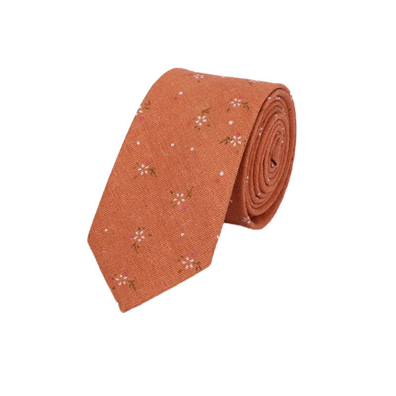 Men's Elegant Floral Skinny Necktie