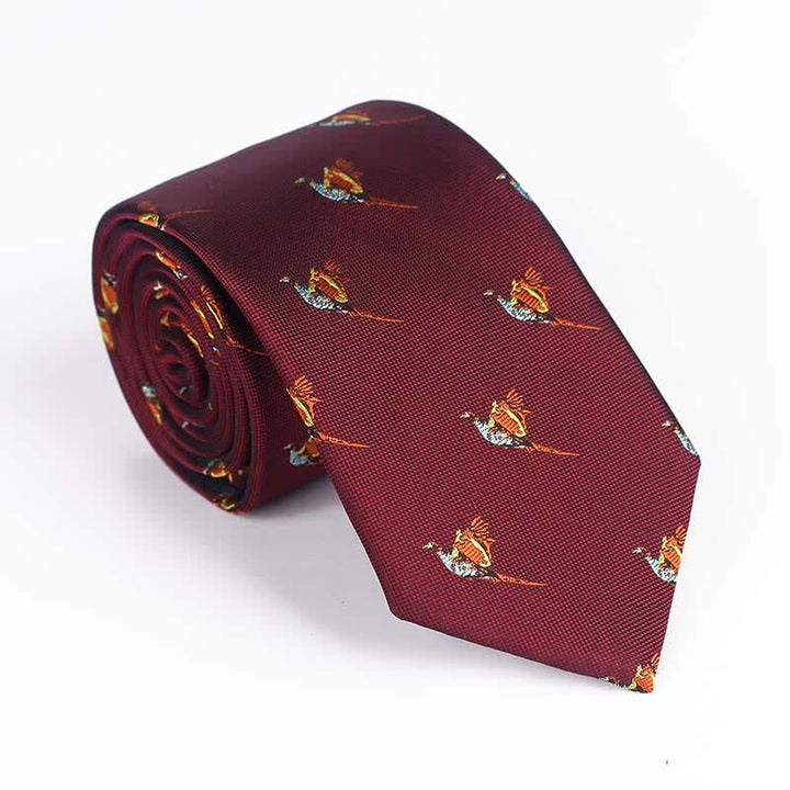 Men's Flying Bird Embroidered Necktie