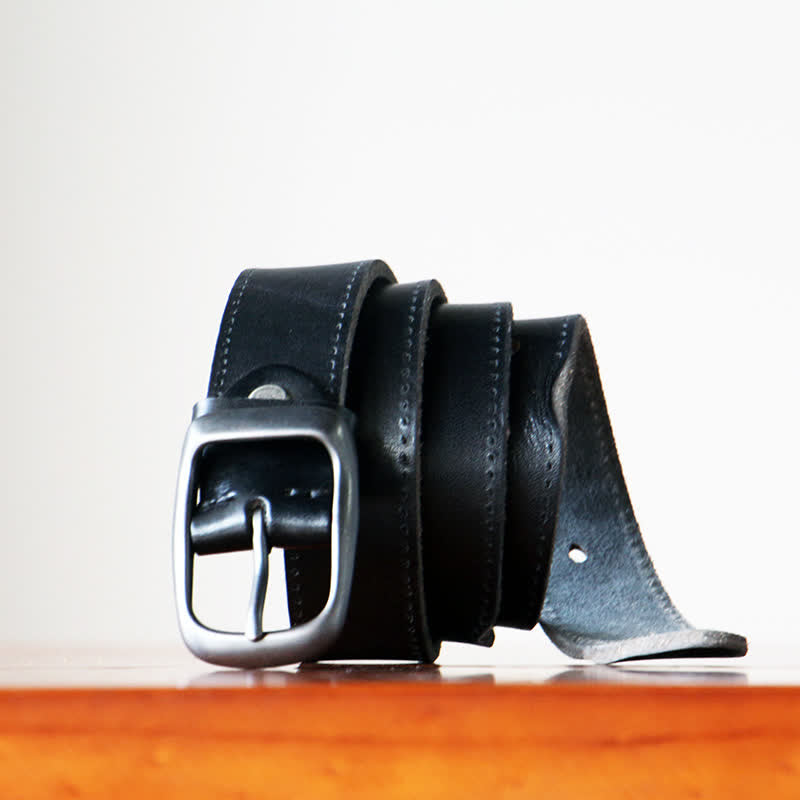 Men's Retro Handmade Trousers Leather Belt