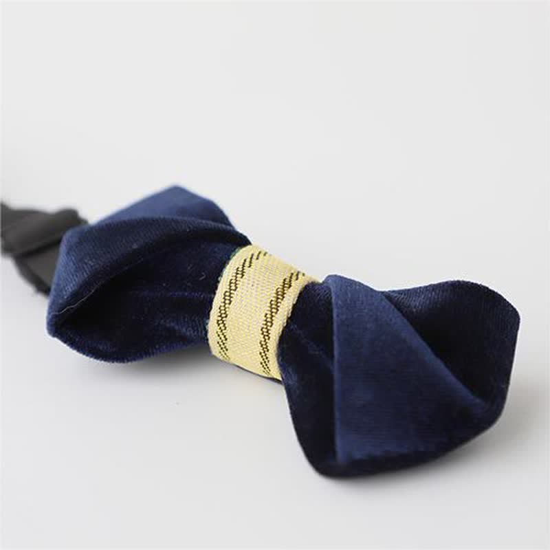 Men's Simple Twisting Velvet Bow Tie